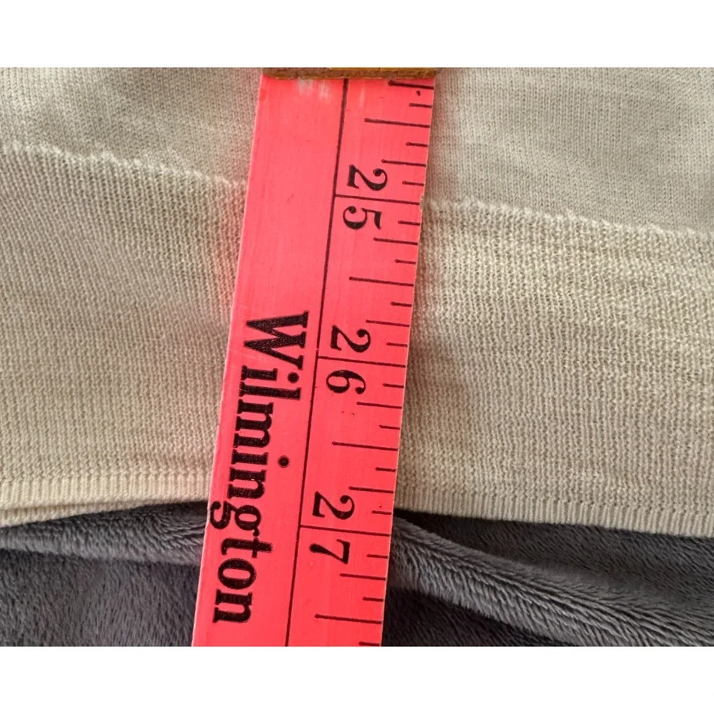 THEORY Womens Sweater Medium Beige Cream Wool Preen Tollie Long Sleeve Pocket - Picture 9 of 9